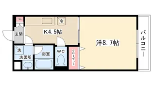 プリムヴェール【1階】の間取り