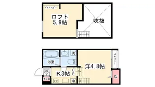 ラティール【201号室】の間取り