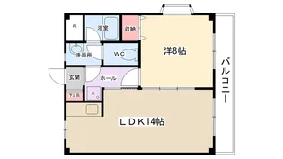 ルミエール北里【201号室】の間取り