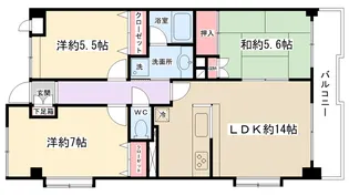 スアイナーカーウⅢ【203号室】の間取り