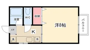 ミドル東大沼【105号室】の間取り