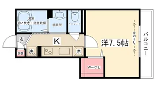 玉川学園エイチ・エス【203号室】の間取り