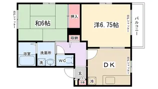 マルキパレス【201号室】の間取り