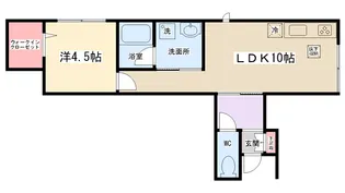エスワンハイツ古淵【1階】の間取り