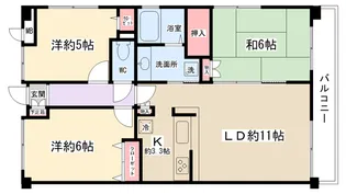 ウインベルコーラス古淵【3階】の間取り