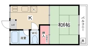 コーポホソヤ【205号室】の間取り