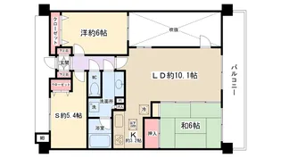 レーベンハイム古淵オーシェルベルデ【406号室】の間取り