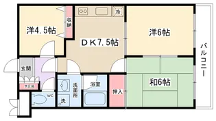 コスモ淵野辺【3階】の間取り