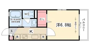 玉川学園エイチ・エス【101号室】の間取り
