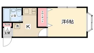ベルハウス・ムラタ【1-D号室】の間取り