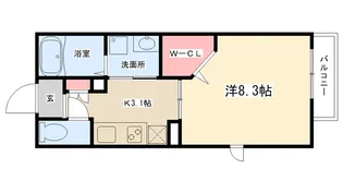 コーラルハイツB【2階】の間取り