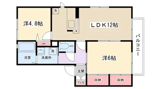 プレミールハイツB【2階】の間取り