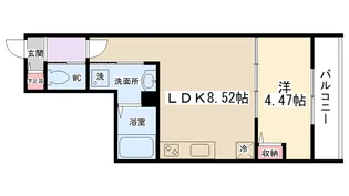 フルセイル古淵Ⅱ【101号室】の間取り