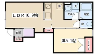 HOPEⅡ【102号室】の間取り