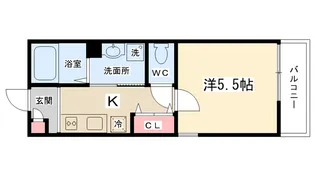 フルセイル古淵【201号室】の間取り