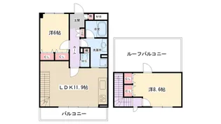 ベルフォート小田急相模原【403号室】の間取り
