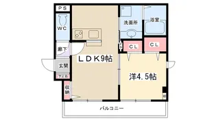 KMレジデンス【101号室】の間取り