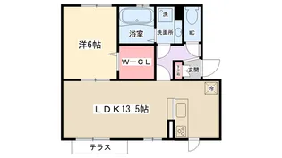 ラヴィクレール【1階】の間取り