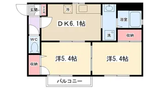 サニーウェル【2階】の間取り