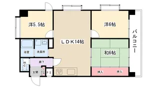 シャトー大沼Ⅱ【2階】の間取り