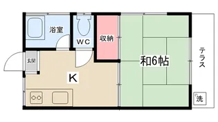 コーポホソヤ【106号室】の間取り