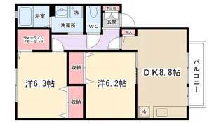 ヴェルドミールA【2階】の間取り