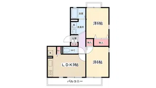 ハイカムール【1階】の間取り