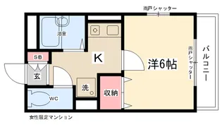 アミティエ五番街【201号室】の間取り