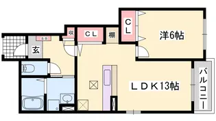 ボヌール メゾン【1階】の間取り
