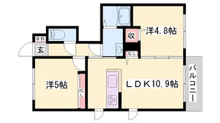 シャーメゾン ヴェルジェ【0103号室】の間取り