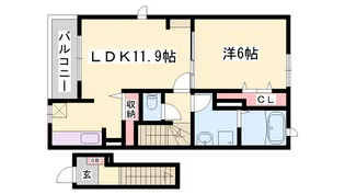 ミーテククルⅡ【2階】の間取り