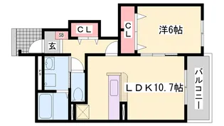 メゾン グラースB【1階】の間取り