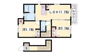 加東市社【2階】の間取り
