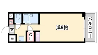 1Rの間取り画像