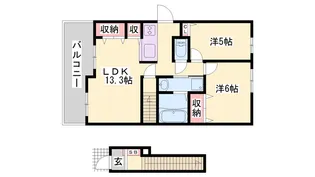 フリーデⅠ【2階】の間取り