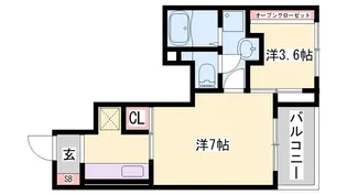 コスモビレッジ【103号室】の間取り