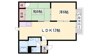 ディアス加友【202号室】の間取り