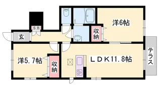 東加古川ビバリーヒルズ【0103号室】の間取り
