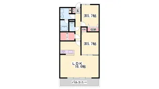 ブラン ジュール【1階】の間取り