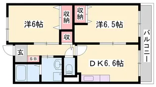 クインシー15【1階】の間取り
