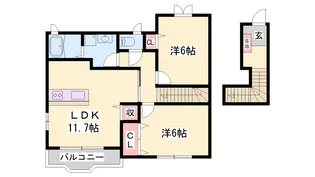 シンヴィオシスA【2階】の間取り