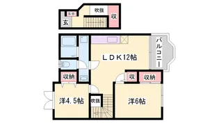ヴァンヴェールA【2階】の間取り