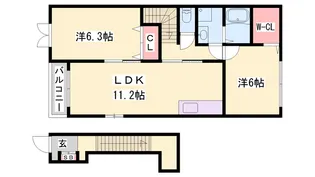ラブリーコート【2階】の間取り