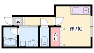リープラス赤穂Ⅱ【1-A号室】の間取り