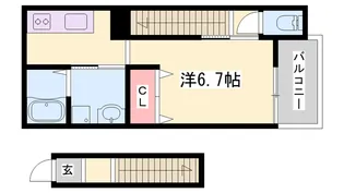 リープラス赤穂Ⅱ【2-A号室】の間取り