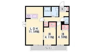 ラ・メゾン・ド・バン【2階】の間取り