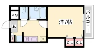 ジュネス神屋町【5階】の間取り