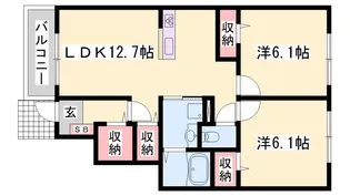 ハマナスⅠ【1階】の間取り