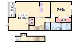 ソレイユ Ⅰ番館【2階】の間取り