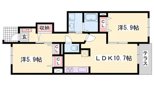 ノース カレント Ⅲ【1階】の間取り